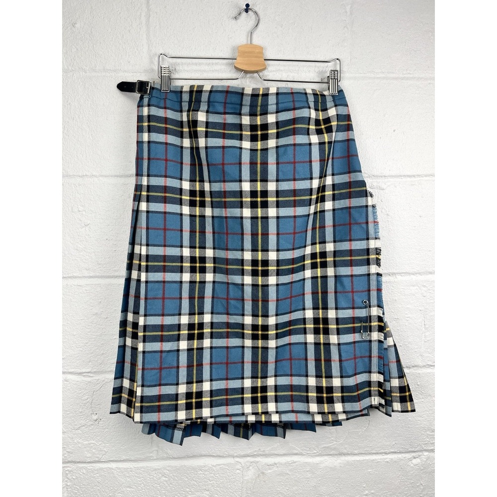 Lochcarron of Scotland Kilt Thomson Blue Tartan 38" Waist 26" Length 100% Wool - Picture 5 of 13